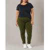 imageAmazon Essentials Womens SlimFit BiStretch Side Zip Ankle PantBlack Olive Animal Print
