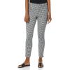 imageAmazon Essentials Womens SlimFit BiStretch Side Zip Ankle PantBlack White Gingham