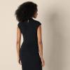 imageAmazon Essentials Womens SlimFit ExtendedSleeve Ruched Matte Jersey Top Skirt Sold SeparatelyBlack