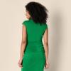imageAmazon Essentials Womens SlimFit ExtendedSleeve Ruched Matte Jersey Top Skirt Sold SeparatelyEmerald Green