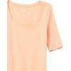 imageAmazon Essentials Womens SlimFit Half Sleeve Square Neck TShirtCoral Orange