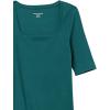 imageAmazon Essentials Womens SlimFit Half Sleeve Square Neck TShirtDark Green