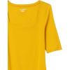imageAmazon Essentials Womens SlimFit Half Sleeve Square Neck TShirtDark Yellow