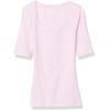imageAmazon Essentials Womens SlimFit Half Sleeve Square Neck TShirtLight Pink
