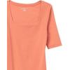 imageAmazon Essentials Womens SlimFit Half Sleeve Square Neck TShirtRust Orange
