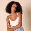 imageAmazon Essentials Womens SlimFit Knit VNeck Layering Cami Available in Plus Size Pack of 4BeigeBlackCamelWhite