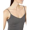 imageAmazon Essentials Womens SlimFit Knit VNeck Layering Cami Available in Plus Size Pack of 4BlackCharcoal HeatherLight Grey HeatherWhite