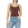 imageAmazon Essentials Womens SlimFit Knit VNeck Layering Cami Available in Plus Size Pack of 4BrownMulti Color