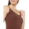 imageAmazon Essentials Womens SlimFit Knit VNeck Layering Cami Available in Plus Size Pack of 4BrownMulti Color