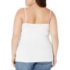 imageAmazon Essentials Womens SlimFit Knit VNeck Layering Cami Available in Plus Size Pack of 4Grey HeatherNavySage GreenWhite