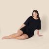 imageAmazon Essentials Womens Soft Cotton Blend Short Sleeve TShirt and Short Sleepwear SetBlack