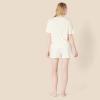imageAmazon Essentials Womens Soft Cotton Blend Short Sleeve TShirt and Short Sleepwear SetIvory