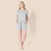 imageAmazon Essentials Womens Soft Cotton Blend Short Sleeve TShirt and Short Sleepwear SetMedium Grey Heather