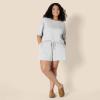 imageAmazon Essentials Womens Soft Cotton Blend Short Sleeve TShirt and Short Sleepwear SetMedium Grey Heather
