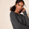 imageAmazon Essentials Womens Soft Fisherman Cable LongSleeve Crewneck Sweater Available in Plus SizeCharcoal Heather