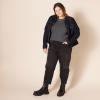 imageAmazon Essentials Womens Soft Fisherman Cable LongSleeve Crewneck Sweater Available in Plus SizeCharcoal Heather