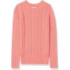 imageAmazon Essentials Womens Soft Fisherman Cable LongSleeve Crewneck Sweater Available in Plus SizeCoral Pink