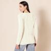imageAmazon Essentials Womens Soft Fisherman Cable LongSleeve Crewneck Sweater Available in Plus SizeCream