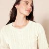 imageAmazon Essentials Womens Soft Fisherman Cable LongSleeve Crewneck Sweater Available in Plus SizeCream