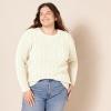 imageAmazon Essentials Womens Soft Fisherman Cable LongSleeve Crewneck Sweater Available in Plus SizeCream