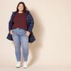 imageAmazon Essentials Womens Soft Fisherman Cable LongSleeve Crewneck Sweater Available in Plus SizeDark Burgundy