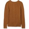 imageAmazon Essentials Womens Soft Fisherman Cable LongSleeve Crewneck Sweater Available in Plus SizeDark Chestnut Brown Heather