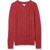 imageAmazon Essentials Womens Soft Fisherman Cable LongSleeve Crewneck Sweater Available in Plus SizeDark Red