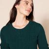 imageAmazon Essentials Womens Soft Fisherman Cable LongSleeve Crewneck Sweater Available in Plus SizeDeep Green
