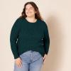 imageAmazon Essentials Womens Soft Fisherman Cable LongSleeve Crewneck Sweater Available in Plus SizeDeep Green
