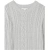 imageAmazon Essentials Womens Soft Fisherman Cable LongSleeve Crewneck Sweater Available in Plus SizeLight Grey Heather