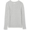 imageAmazon Essentials Womens Soft Fisherman Cable LongSleeve Crewneck Sweater Available in Plus SizeLight Grey Heather