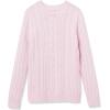 imageAmazon Essentials Womens Soft Fisherman Cable LongSleeve Crewneck Sweater Available in Plus SizeLight Pink