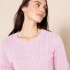 imageAmazon Essentials Womens Soft Fisherman Cable LongSleeve Crewneck Sweater Available in Plus SizeLight Pink