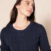 imageAmazon Essentials Womens Soft Fisherman Cable LongSleeve Crewneck Sweater Available in Plus SizeNavy