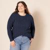 imageAmazon Essentials Womens Soft Fisherman Cable LongSleeve Crewneck Sweater Available in Plus SizeNavy