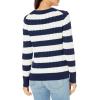 imageAmazon Essentials Womens Soft Fisherman Cable LongSleeve Crewneck Sweater Available in Plus SizeNavy White Rugby Stripe