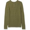imageAmazon Essentials Womens Soft Fisherman Cable LongSleeve Crewneck Sweater Available in Plus SizeOlive