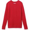 imageAmazon Essentials Womens Soft Fisherman Cable LongSleeve Crewneck Sweater Available in Plus SizeRed