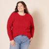 imageAmazon Essentials Womens Soft Fisherman Cable LongSleeve Crewneck Sweater Available in Plus SizeRed