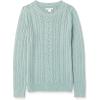 imageAmazon Essentials Womens Soft Fisherman Cable LongSleeve Crewneck Sweater Available in Plus SizeSage Green Heather