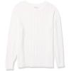 imageAmazon Essentials Womens Soft Fisherman Cable LongSleeve Crewneck Sweater Available in Plus SizeWhite