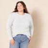 imageAmazon Essentials Womens Soft Fisherman Cable LongSleeve Crewneck Sweater Available in Plus SizeWhite
