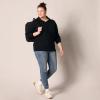 imageAmazon Essentials Womens Soft Touch Hooded Pullover SweaterBlack