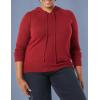 imageAmazon Essentials Womens Soft Touch Hooded Pullover SweaterDark Red