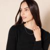 imageAmazon Essentials Womens Soft Touch Pleated Shoulder Crewneck SweaterBlack