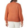 imageAmazon Essentials Womens Soft Touch Pleated Shoulder Crewneck SweaterCaramel