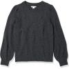 imageAmazon Essentials Womens Soft Touch Pleated Shoulder Crewneck SweaterCharcoal Heather