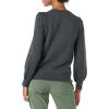 imageAmazon Essentials Womens Soft Touch Pleated Shoulder Crewneck SweaterCharcoal Heather