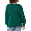imageAmazon Essentials Womens Soft Touch Pleated Shoulder Crewneck SweaterDark Green