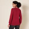 imageAmazon Essentials Womens Soft Touch Pleated Shoulder Crewneck SweaterDark Red